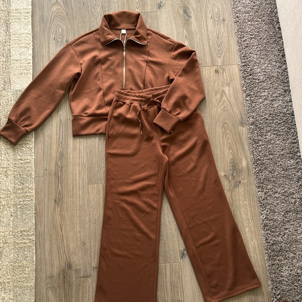 Brown sweat suit